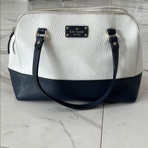 Kate Spade White and Black Leather Handbag